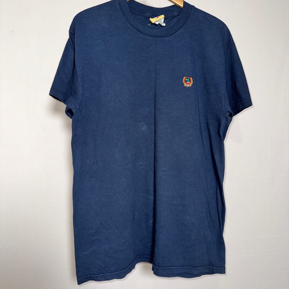 Vintage Duck Head Navy Blue Embroidered Logo T-Shirt Mens Medium Cotton Tee
